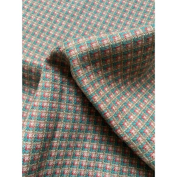 Brunschwig & Fils hiram wool texture rose green fabric vintage swatch 26” x 25” - Picture 2 of 5